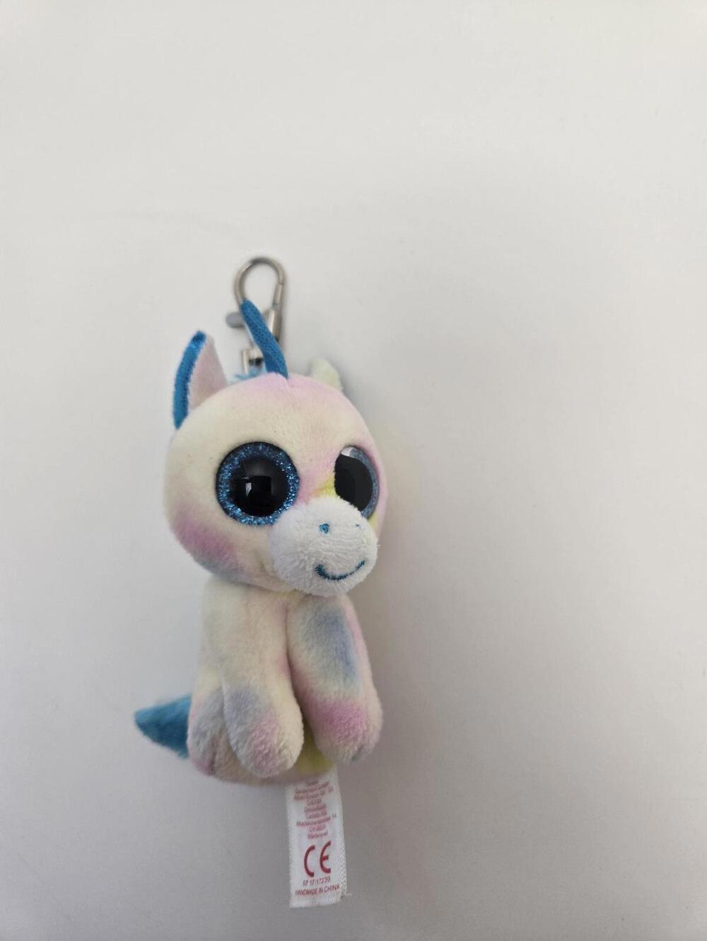 TY Beanie Boo Key Clip “Blitz” the Unicorn - No Hang Tag *Small* (3 inch)